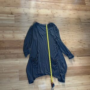 Dark teal long long sleeve shirt or long sleeve dress